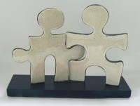 Puzzle People Two Person Sculpture